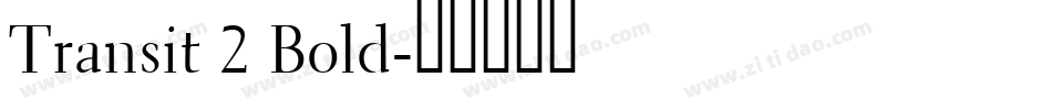 Transit 2 Bold字体转换